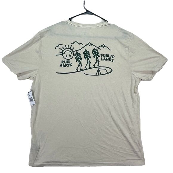 Roark Run Amok with Public Lands Mathis SS  t shirt size Large NATURAL color $55 - Picture 1 of 5